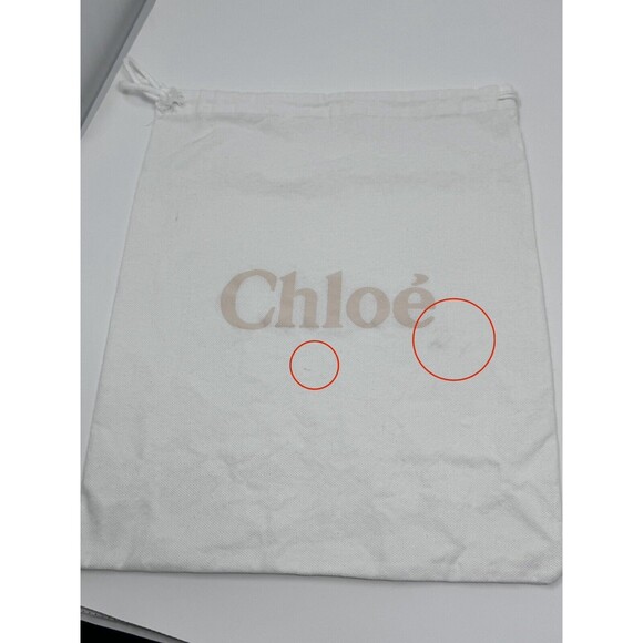 See By Chloe White Drawstring Dust Bags x2 Travel Shoes Purse Storage 13.5”x12” - Picture 2 of 6